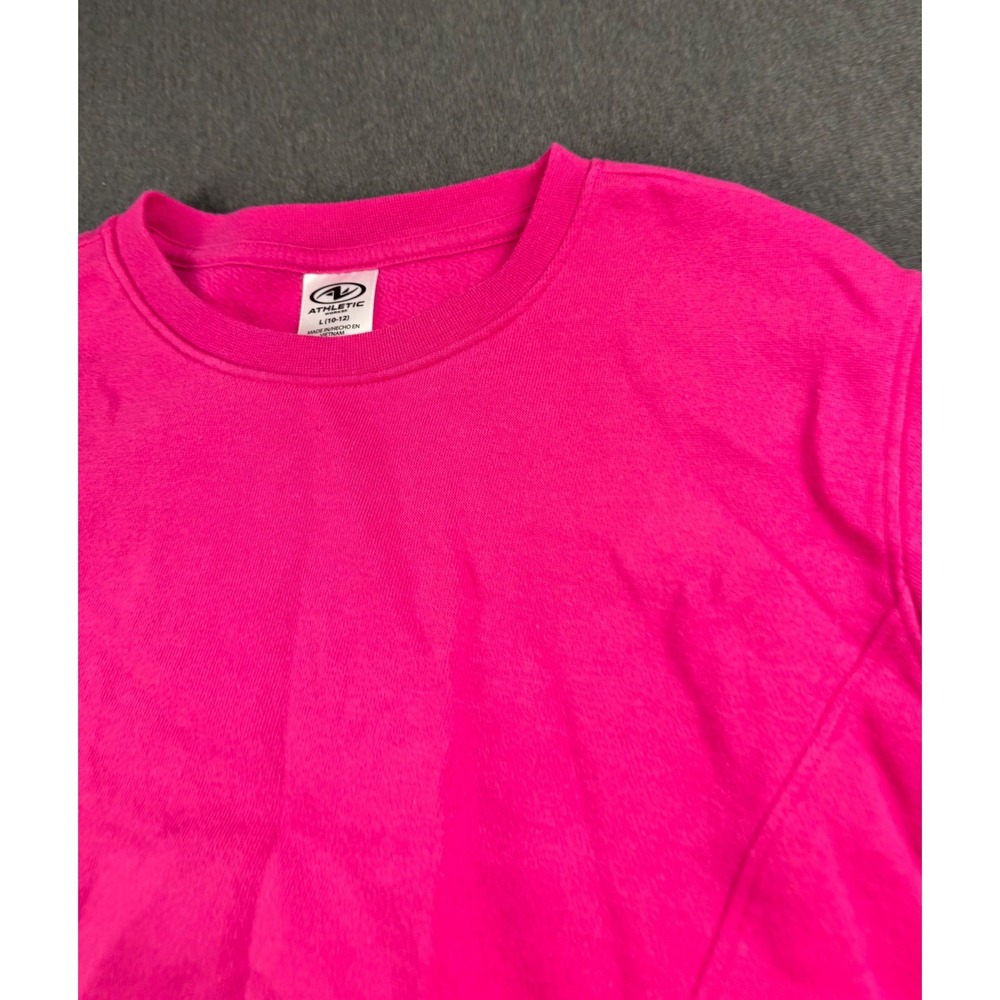 Athletic Works Kids Pink Crewneck Sweatshirt Fleece L 10-12 AG35100140720C